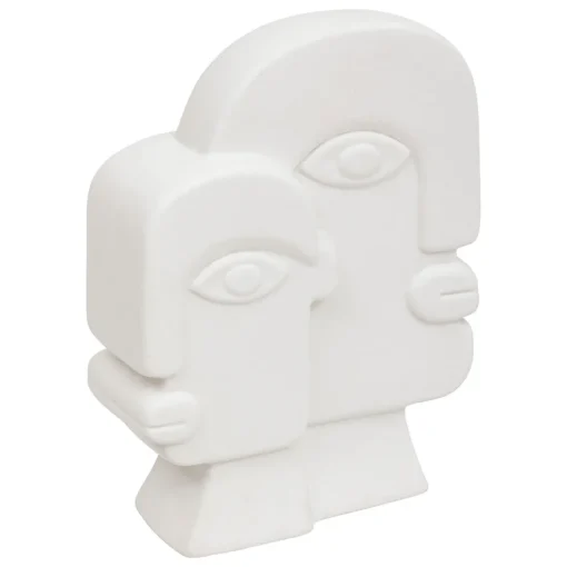 Estátua decorativa com forma de caras SOLEYA