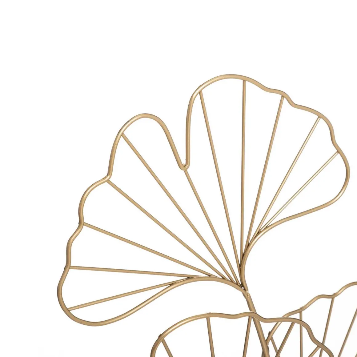 Estátua decorativa folha GINKO dourada