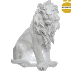 Estátua decorativa leão em resina