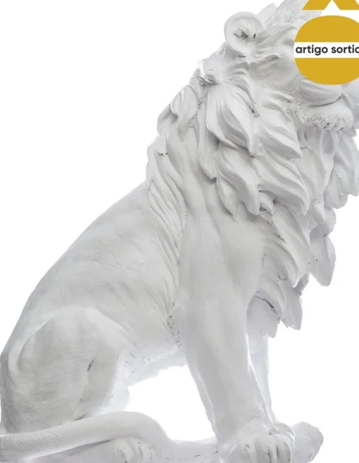 Estátua decorativa leão em resina