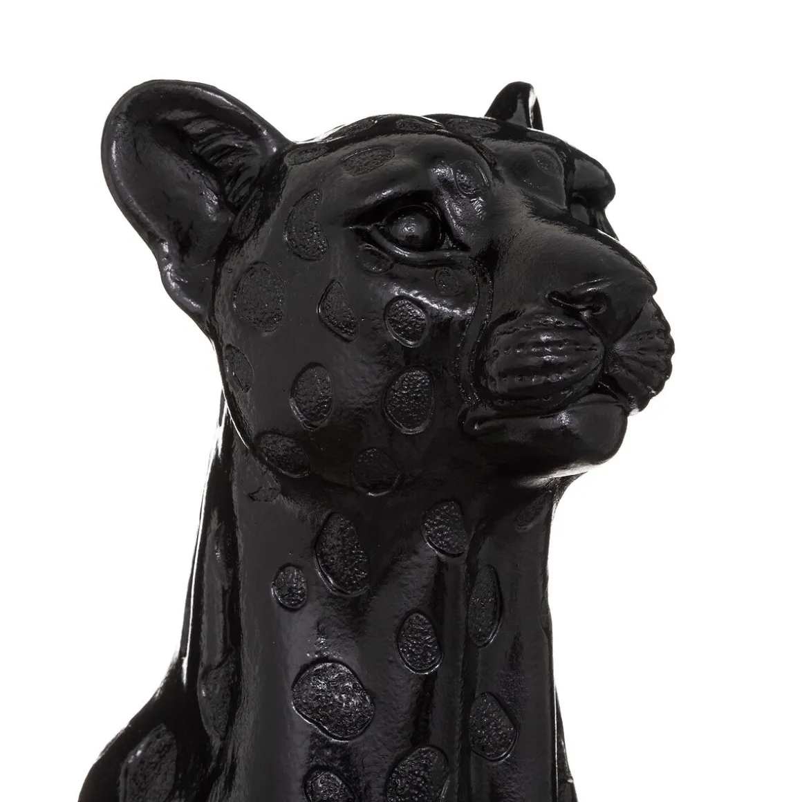 Estátua leopardo preto 90cm