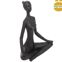 Estátua LINA preta figura mulher