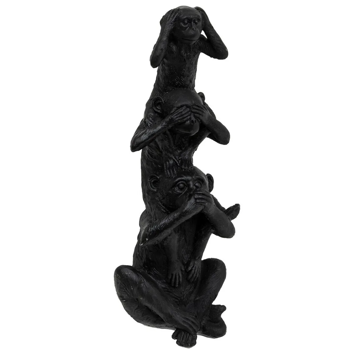 Estátua macaco preto 24,5cm