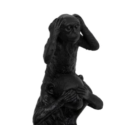 Estátua macaco preto 24,5cm