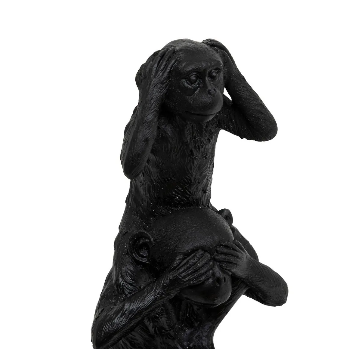 Estátua macaco preto 24,5cm