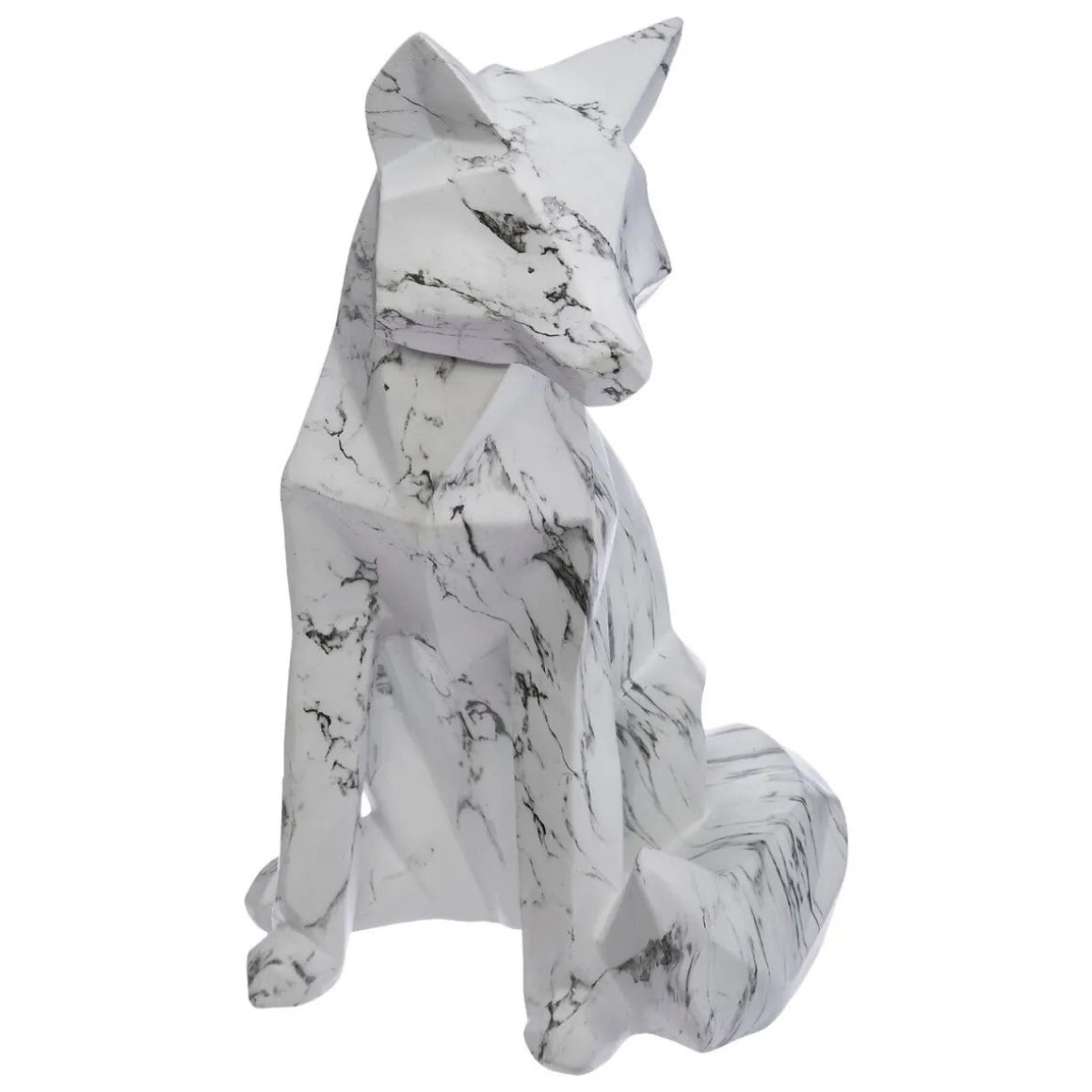 Estátua origami raposa