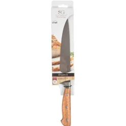 Faca CHEF com cabo de madeira