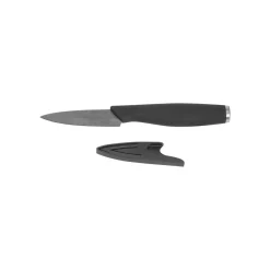 Faca em cerâmica com capa proteção preta 7,5cm