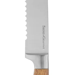Faca para pão elegância com cabo em madeira