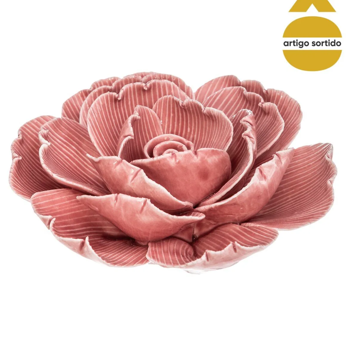 Flor decorativa em cerâmica