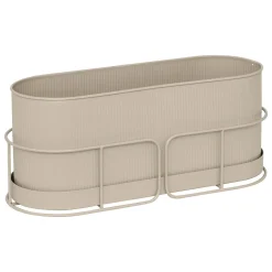 Floreira AZE em metal bege 27cm