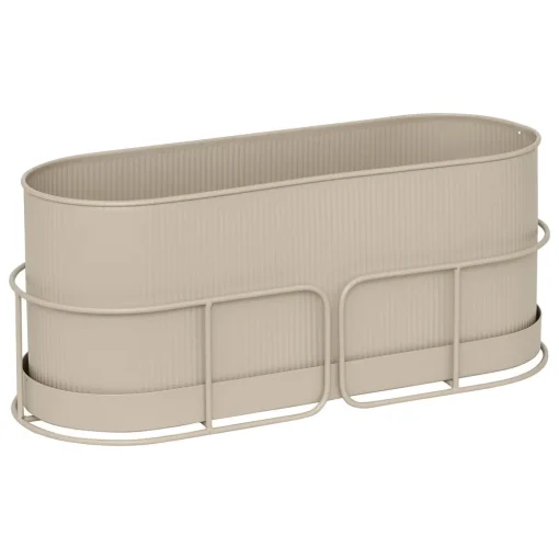 Floreira AZE em metal bege 27cm