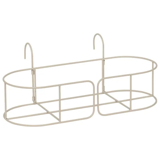 Floreira AZE em metal bege 27cm