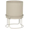 Floreira AZE em metal bege 27cm