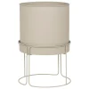 Floreira AZE em metal bege 44,3cm