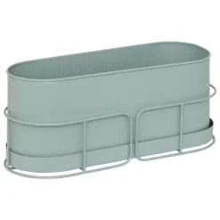 Floreira AZE em metal verde 47x18x20,5cm