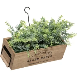 Floreira com plantas artificiais