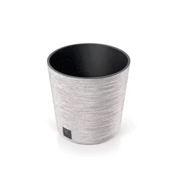 Floreira FURU eco wood branca 25cm