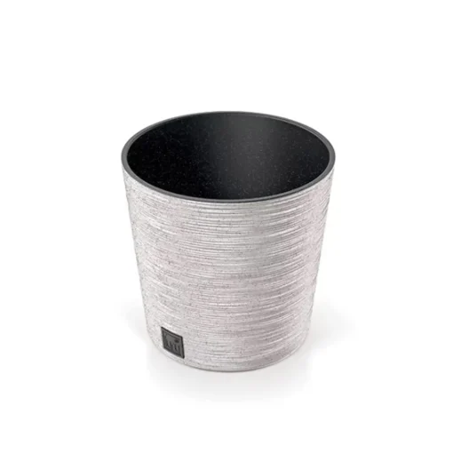 Floreira FURU eco wood branca 25cm