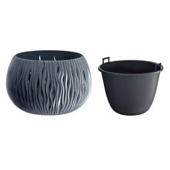 Floreira SANDY bowl cinza antracite 29cm