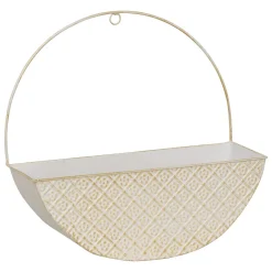 Floreira TINO em metal branco 28cm