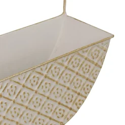 Floreira TINO em metal branco 28cm