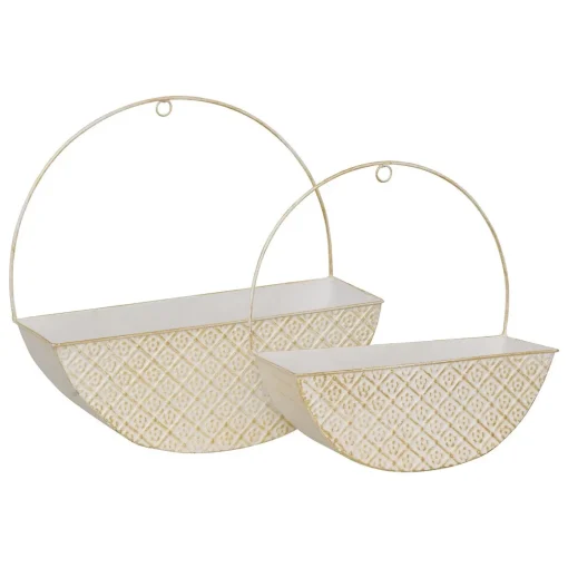 Floreira TINO em metal branco 28cm