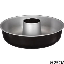 Forma savarin desmontável preta 25,4cm