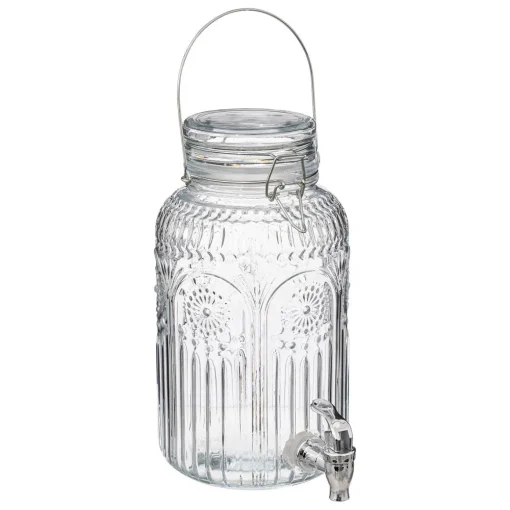 Frasco com torneira MONA em vidro 3,8l