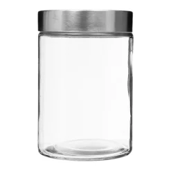 Frasco de vidro com tampa em inox 1,2l