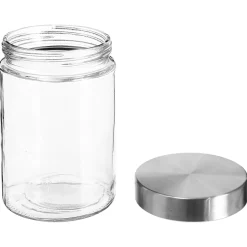 Frasco de vidro com tampa em inox 1,2l