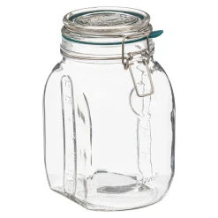 Frasco de vidro com tampa hermética 1,5l