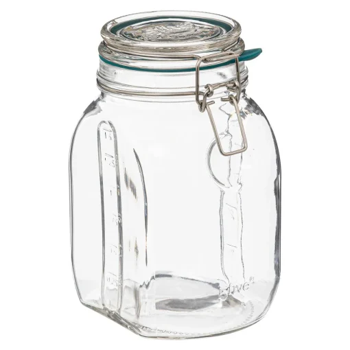 Frasco de vidro com tampa hermética 1,5l