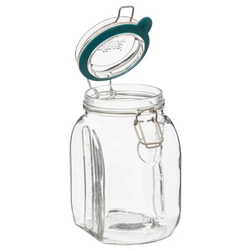 Frasco de vidro com tampa hermética 1,5l