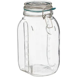 Frasco de vidro com tampa hermética 2l