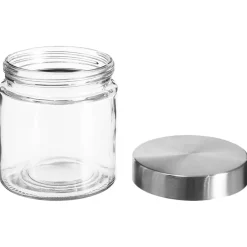 Frasco de vidro com tampa em inox 750ml