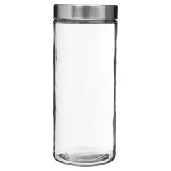 Frasco de vidro com tampa em inox 2l