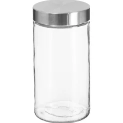Frasco de vidro com tampa em inox 1,7l