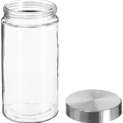 Frasco de vidro com tampa em inox 1,7l
