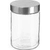 Frasco de vidro com tampa em inox 1,2l