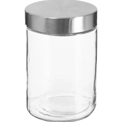 Frasco de vidro com tampa em inox 1,2l