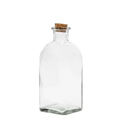 Frasco de vidro com tampa em cortiça 750ml