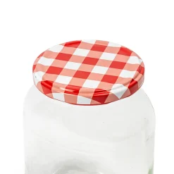 Frasco de vidro com tampa decorada 720cc