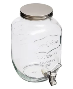 Frasco de vidro com torneira 4l