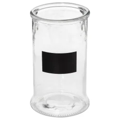 Frasco de vidro 1,6l com etiqueta em ardósia