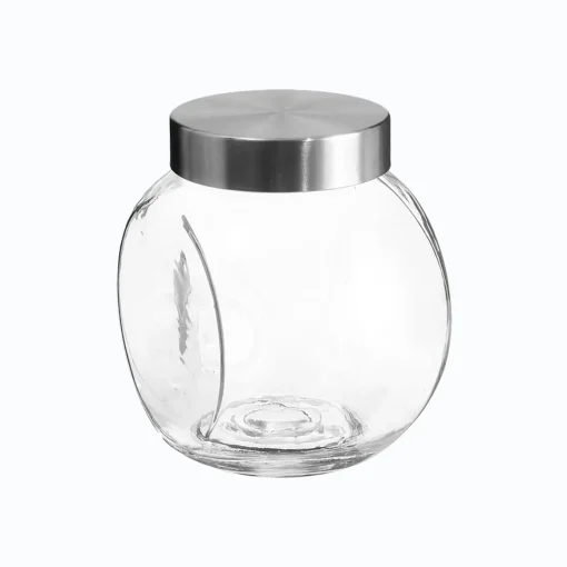 Frasco de vidro p/cozinha c/tampa 650ml