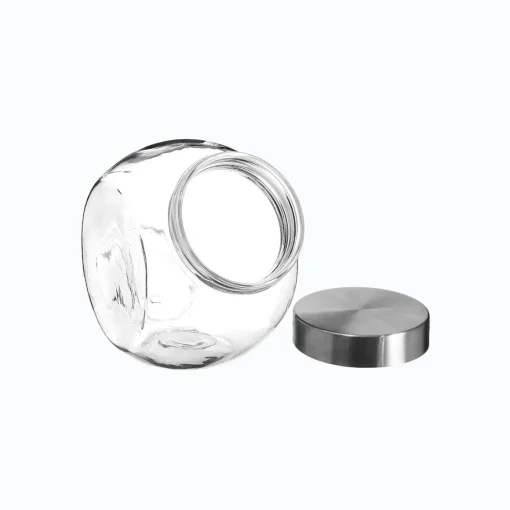 Frasco de vidro p/cozinha c/tampa 650ml