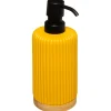 Frasco doseador NATUREO amarelo com base em bambu
