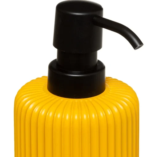 Frasco doseador NATUREO amarelo com base em bambu
