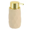 Frasco doseador wc ESTRIADO bege e dourado